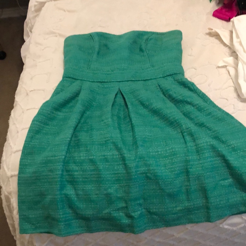Banana republic tweed strapless dress sz 14